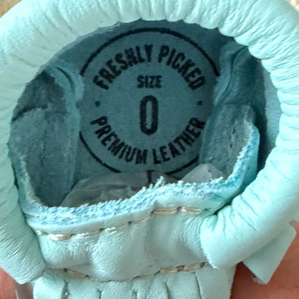 Freshly Picked Light Blue Baby Moccasins